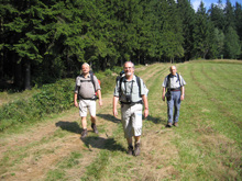 Wafue Wolfgang Eugen und Felix nach dem Grenzbergang Bumbalka