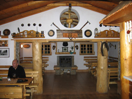 Gastraum unserer Pension Borovec