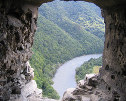 Von der Stary hard bei Strecno hat man einen tollen Blick in das Waagtal