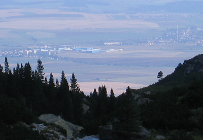 Abendstimmung an der Zamkovskeho Chata; Blick in Richtung Stary Smokovec