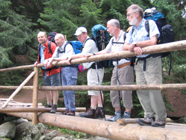 Auf unserem Weg nach Podbanske in der Hohen Tatra mussten wir mehrere Wildbche berqueren