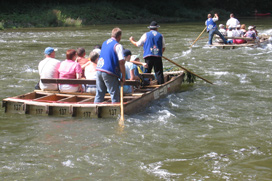 Der Dunajec (Dunajetz) wird sowohl von polnischen als auch slowakischen Flen befahren