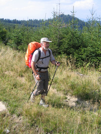Harald auf dem Kammweg der Zipser Magura