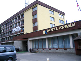 Das Hotel Krivan in Podbankse - leider schon etwas renovierungsbedrftig