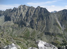 Berggipfel stlich des Predne Solisko: die Berge um den Satan