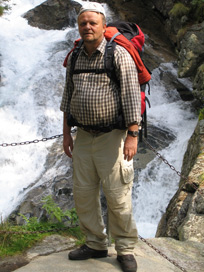 Felix vor dem Langen Wasserfall auf 1.160 m Hhe