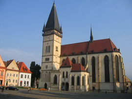 Basilika des Hl. gidius auf dem Rathausplatz in Bardejov (Bartfeld)