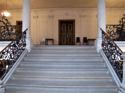 Treppenhaus in der Residenz, dem ehemaligen frstbischflichen Schloss, ist heute das Landratsamt untergebracht.