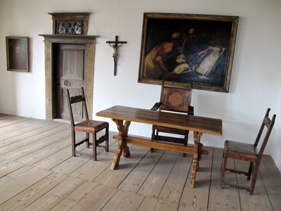 Das Inventar in den Burgrumen von Prunn nicht gerade als ppig zu bezeichnen