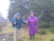 Aufstieg zum Grulicher Schneeberg bei strmendem Regen