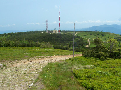 Blick auf den Veľk Lka 1.476 m (Groe Wiese) bei schnem Wetter