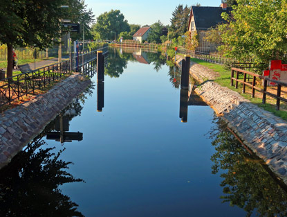 Storkower Kanal in der Altstadt von Storkow (Mark)