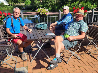 Auf der Terrase vom Restaurant Fischhaus