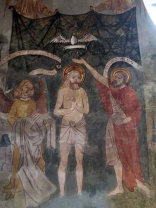 Wanderung im Ahrtel: Ahrweiler St. Laurentius-Kirche Taufe Jesu in der Ahr