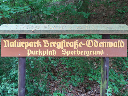 Alemannenweg Odenwald: Parkplatz Sperbergrund bei Alsbach an der Bergstrae