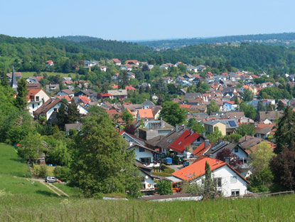 Alemannenweg-Etappe 3: Blick auf Nieder-Beerbach