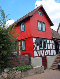 Alemannenweg Ernsthofen: Fachwerkhaus in der Schlostr.