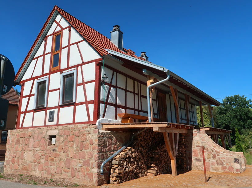 Alemannenweg Bauernhaus am Weiler Vierstck (Ortsteil von Reichelsheim)