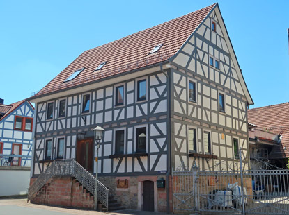 Alemannenweg Beerfuth: Fachwerkhaus am Marktplatz