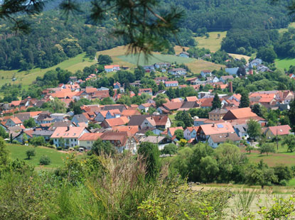 Alemannenweg 8. Etappe: Blick auf Beerfurth