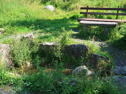 Alemannenweg: Gersprenzquelle auf der Neunkircher Hhe