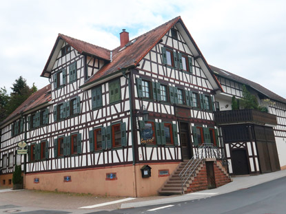 Alemannenweg Ltzelbach: Gasthaus Spitzewirt iim Zentrum von  Ltzelbach
