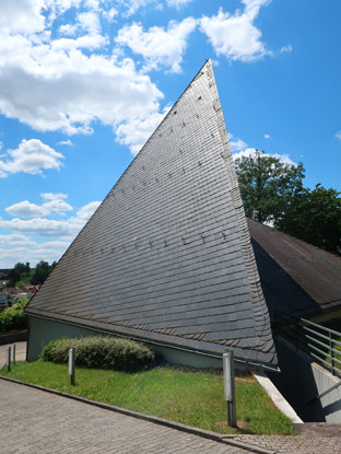 Evangelische Kirche von Hassebroth im Odenwald, Auenansicht