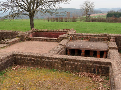 Badehaus in der Villa  Rustica Haselburg im Odenwald