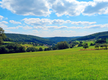 Talkessel beim Ort Brombach im Odenwald