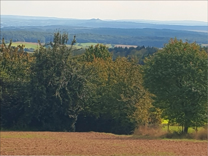Kraichgaublick beim Ort Gaiberg im Odenwald