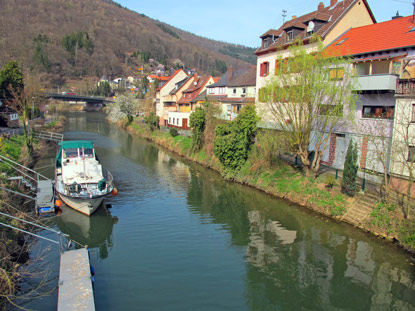 Elsenz mndet bei Neckagemnd in den Neckar