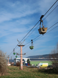 Nuloch Materialseilbahn fr Kaltksteine nach Leimen