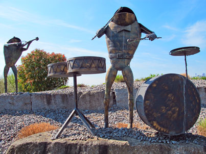 Laudenbach am Froschkreisel, die Frsche geben tglich ein tolles Konzert