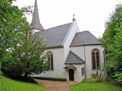 Odenwald Wanderung Bergstrae: Die evangelische Bergkirche in Jugenheim 