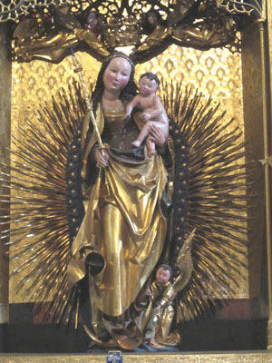 Goldene Maria, Teil des Wandaltars in der Dreifaltigkeitskirche zu Grlitz