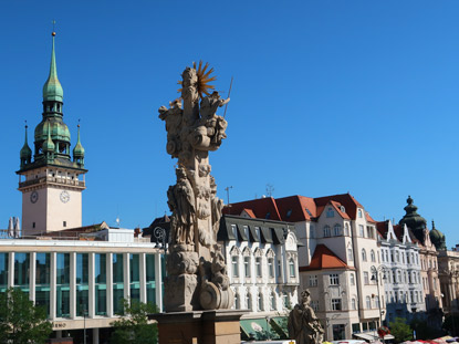 Rathausturm gesehen vonm Krautmarkt  in Brnn