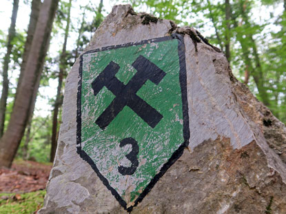 Wanderung Mhrischer Karst: Zeugnisse der Eisenerzgewinnung  bei Rudice (Ruditz).