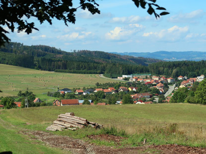 Blick auf den Ort Valchov (Walchau)