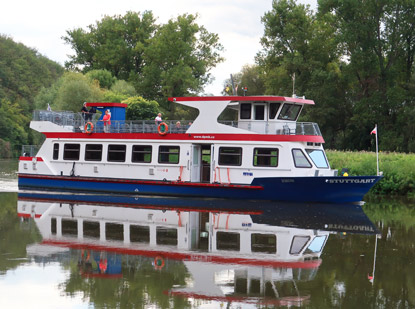 Wandern durch M#hren. Schifffahrt  auf der Brněnsk přehrada (Brnner Talsperre)