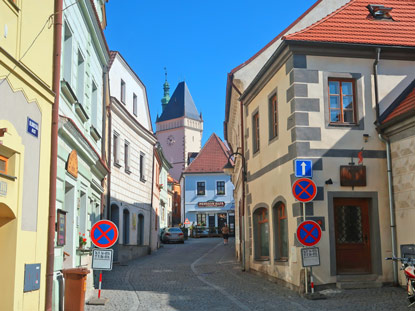 Die schmalen verwinklten Gassen von Tabor wurde angelegt, damit die Stadt leichter zu verteidigen war.