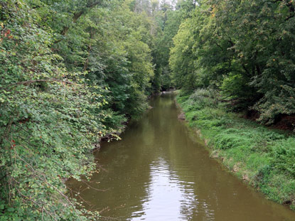 Mndung des Flsschens Smutna bei Bechin in die Lainsitz