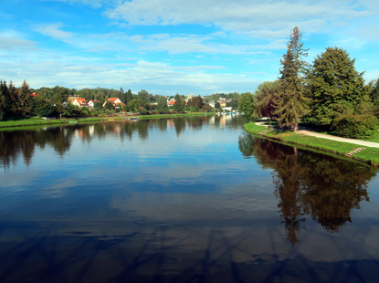 Blick von der Eosernen Brcke auf die Donau