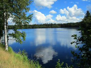 Der Glatzener Teich beim Weiler Kladska (Glatzen) im Kaiserwald