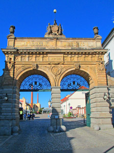 Der Eingang zur Pilsner Urquell Brauerei