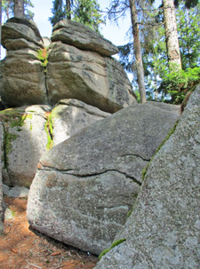 Der Brenpfad im Bhmerwald ist voller unterschiedlicher Felsformationen