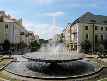 Blick auf das Kurviertel von Franzensbad