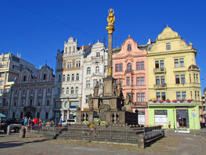 Pestsule auf dem Platz der Republik in Pilsen