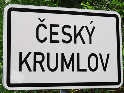 Ortsschild von Česk Krumlov  (Krummau)