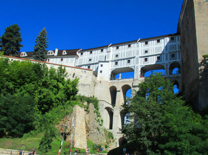 Die Schlossbrcke von Česk Krumlov (Krummau)
