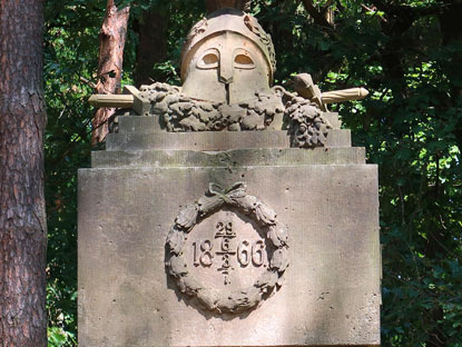 Kriegsdenkmal fr die bei Jičn und Kniggrtz im Jahre 1866 gefallenen preuischen Soldaten.